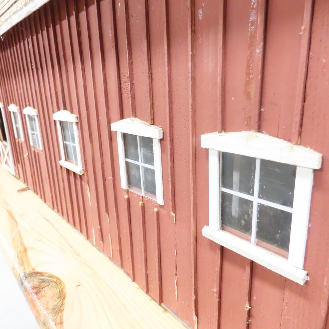 Scratch Built Wood Cattle Barn & Plastic Silo - 8