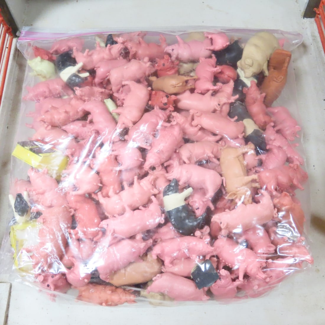 Scratch Built Hog Pen, Feeders & Pigs - 10