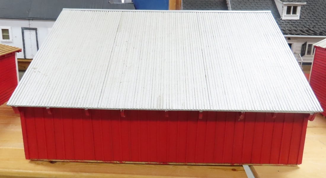 Scratch Built Wood Implement Barn w/ Sliding Doors - 2