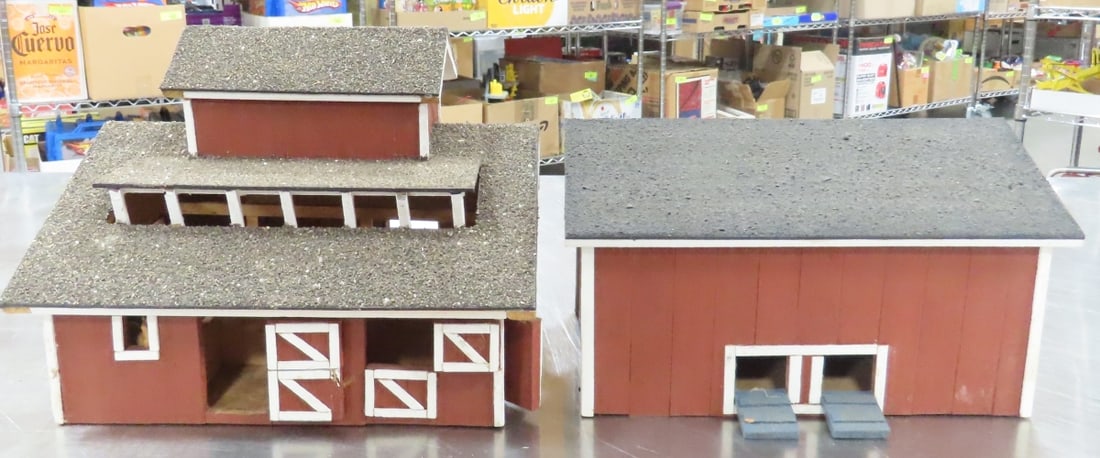 Scratch Built Wood Farm Houses, Barns, Windmill - 16