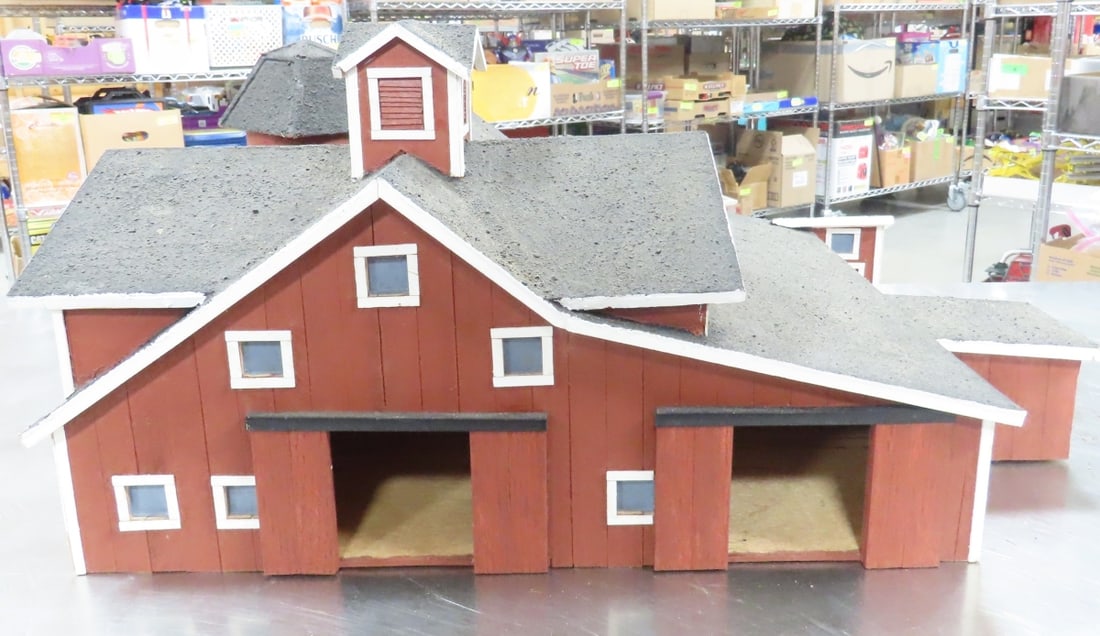 Scratch Built Wood Farm Houses, Barns, Windmill - 2