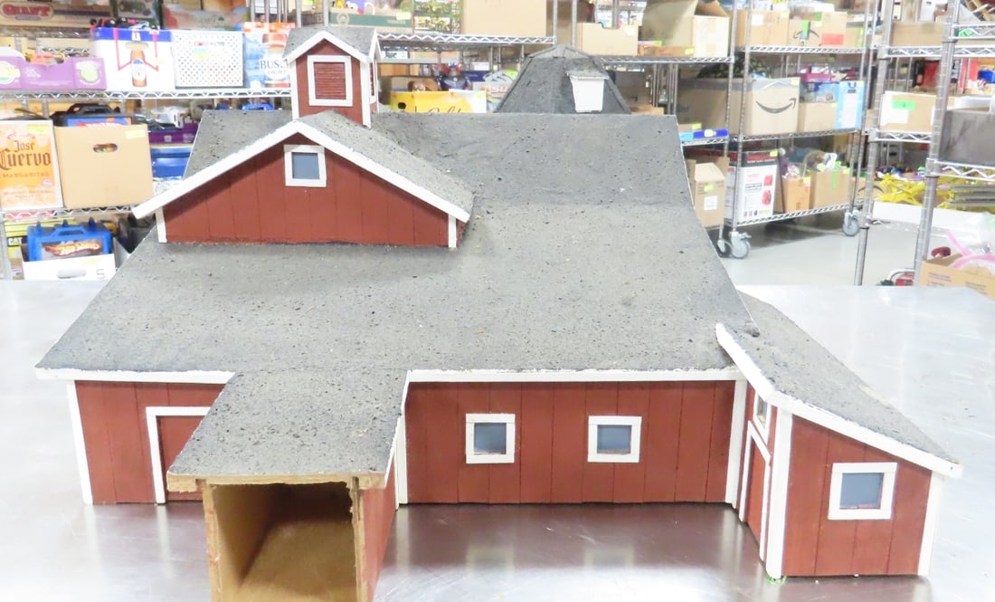 Scratch Built Wood Farm Houses, Barns, Windmill - 3