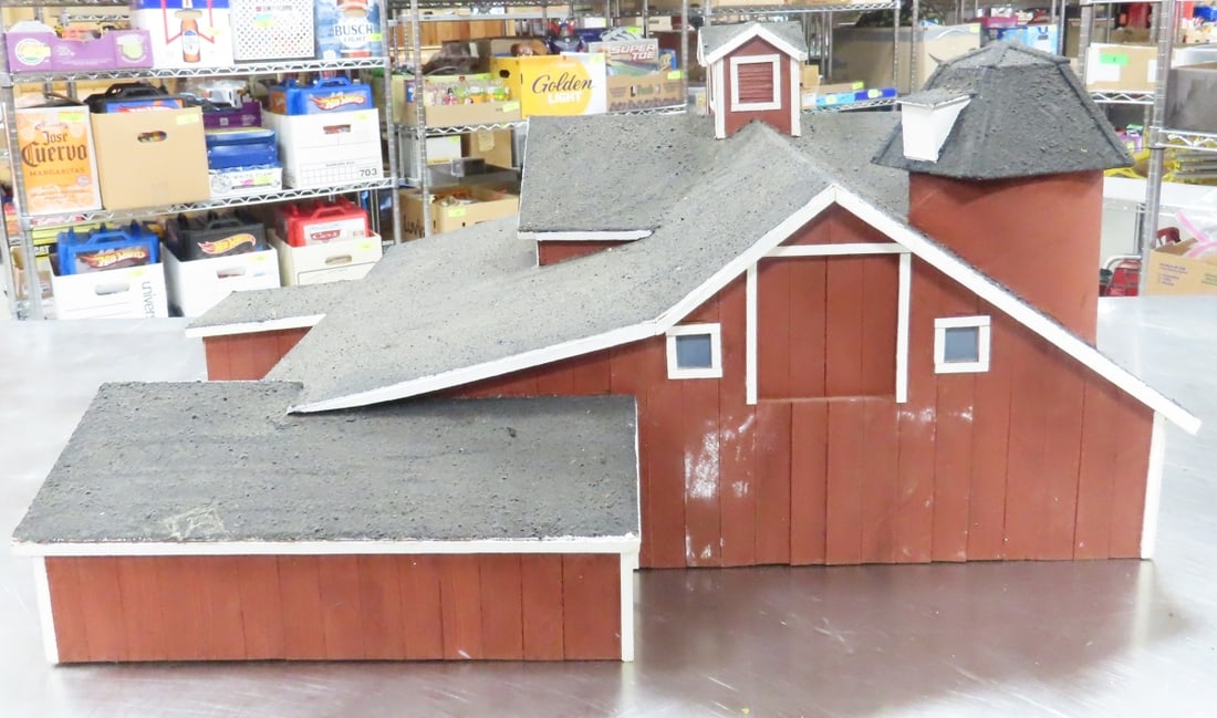 Scratch Built Wood Farm Houses, Barns, Windmill - 4