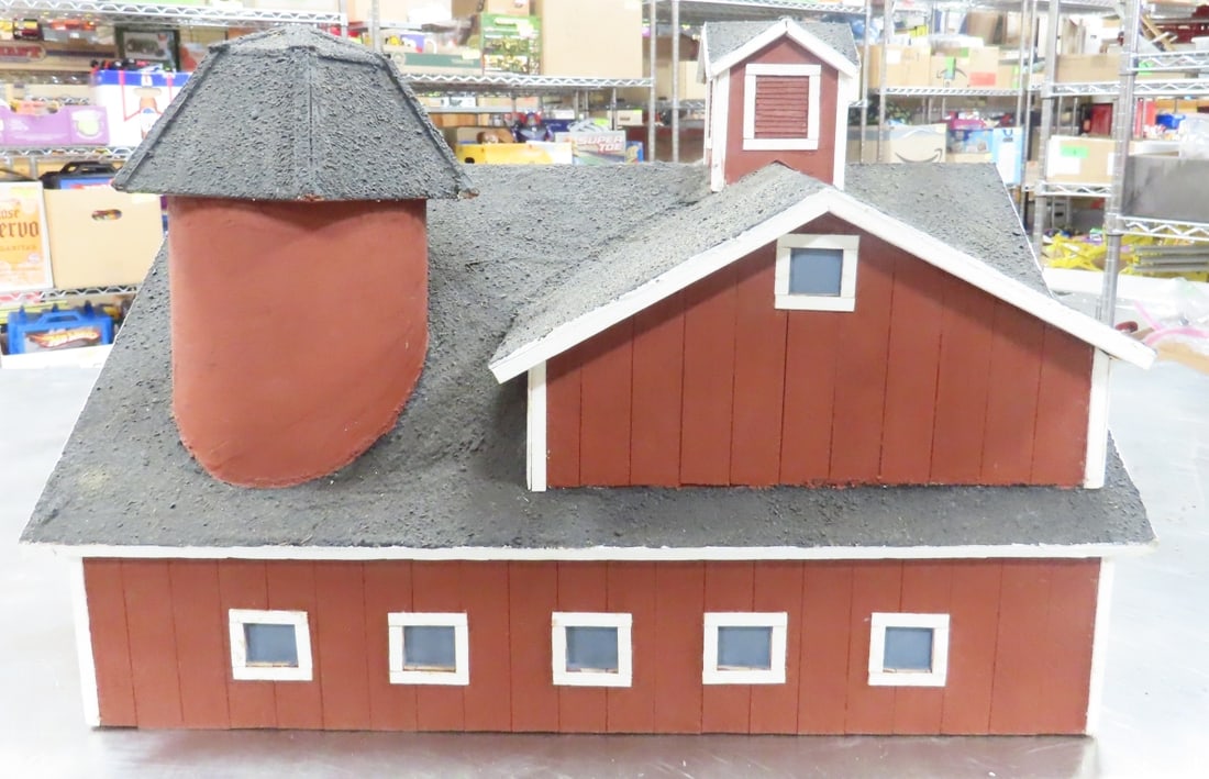 Scratch Built Wood Farm Houses, Barns, Windmill - 5