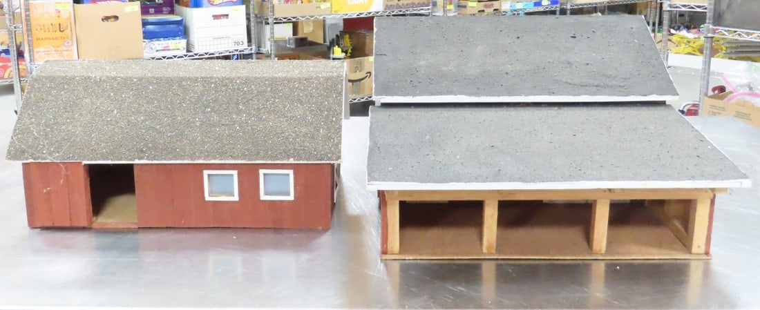 Scratch Built Wood Farm Houses, Barns, Windmill - 9