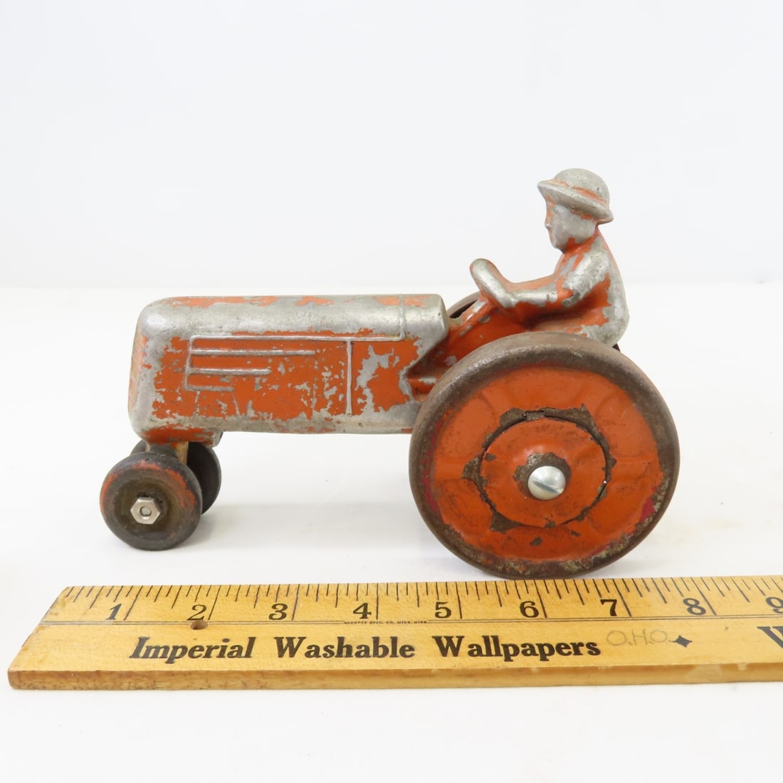 E.R. Roach Co cast aluminum tractor with driver - 2