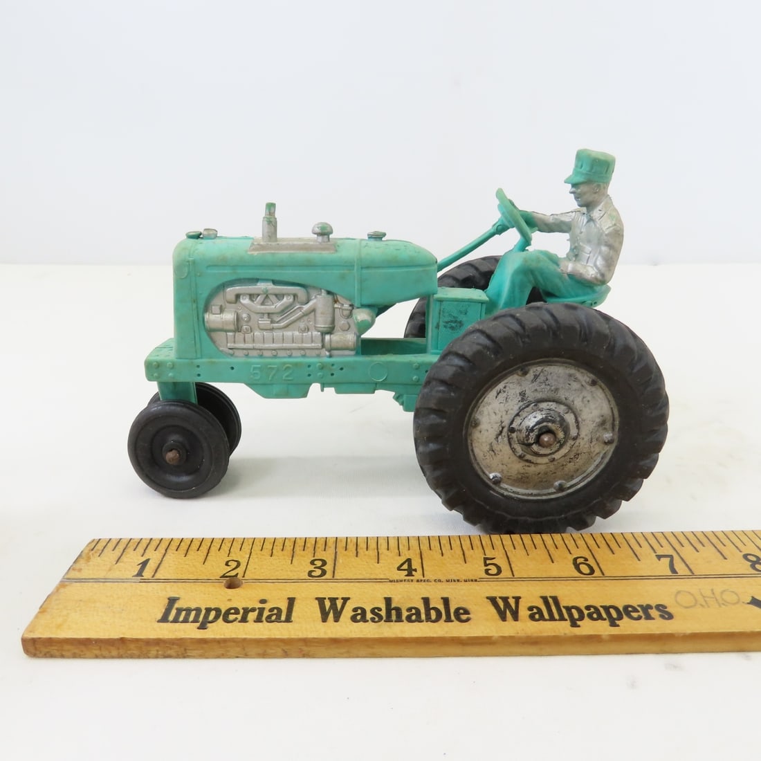 Vintage Auburn Rubber 572 Tractor with driver - 2