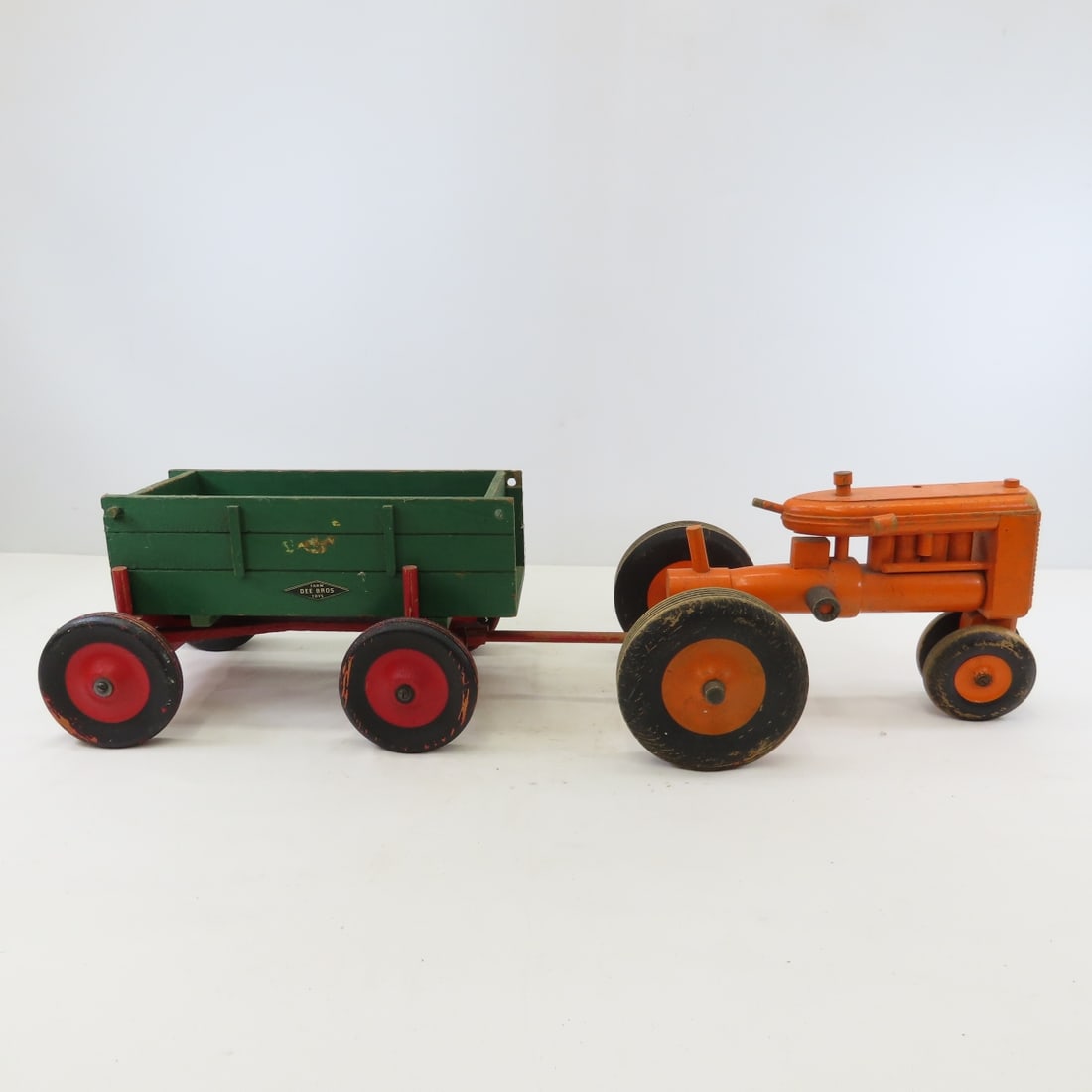 2 Scratch Built Wood Tractors & 2 Trailers - 7