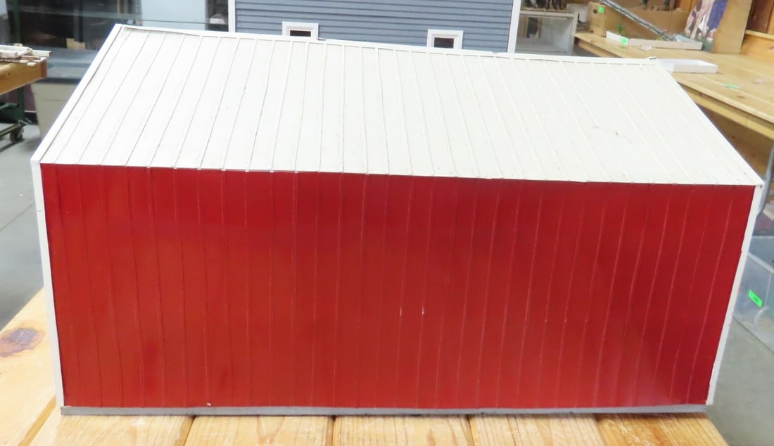 Scratch Built Tractor & Implement Barn & Feeder - 4