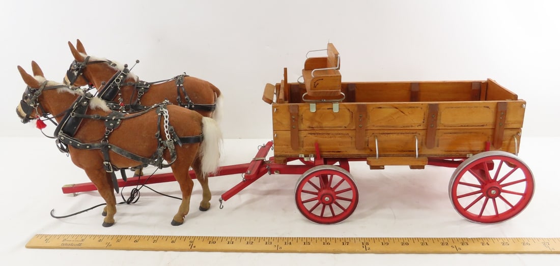 Scratch Built Farm Wagon with 2 Horse Team - 2