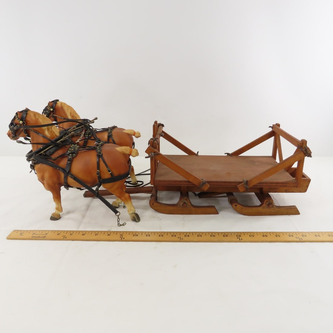 Scratch Built Sleigh with 2 plastic horses - 2