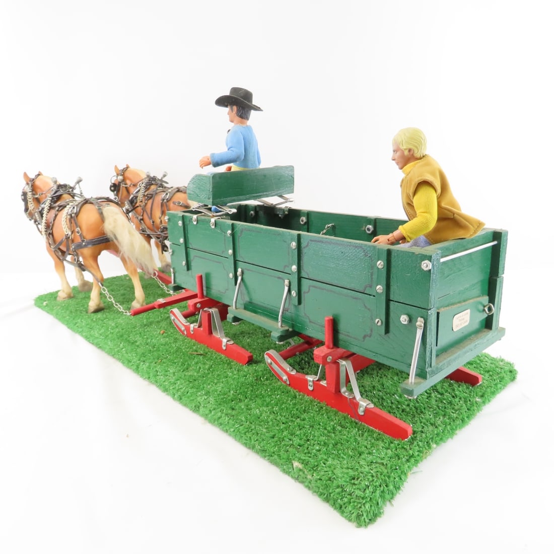 Scratch Built Sleigh Wagon with 2 plastic horses - 3