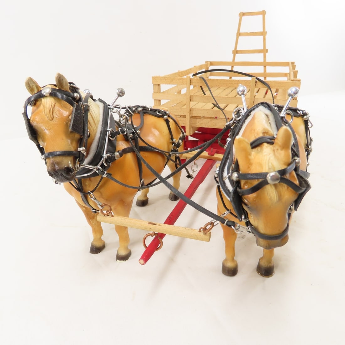 Scratch built wagon with 2 Herden Horses 1/12 - 3