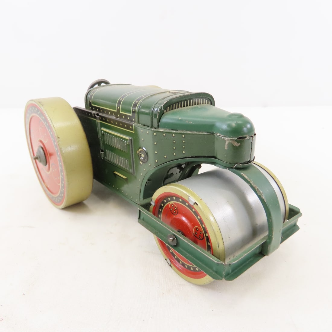 Vintage Lineol Toy Road Roller Key Wind Tin Toy - 7