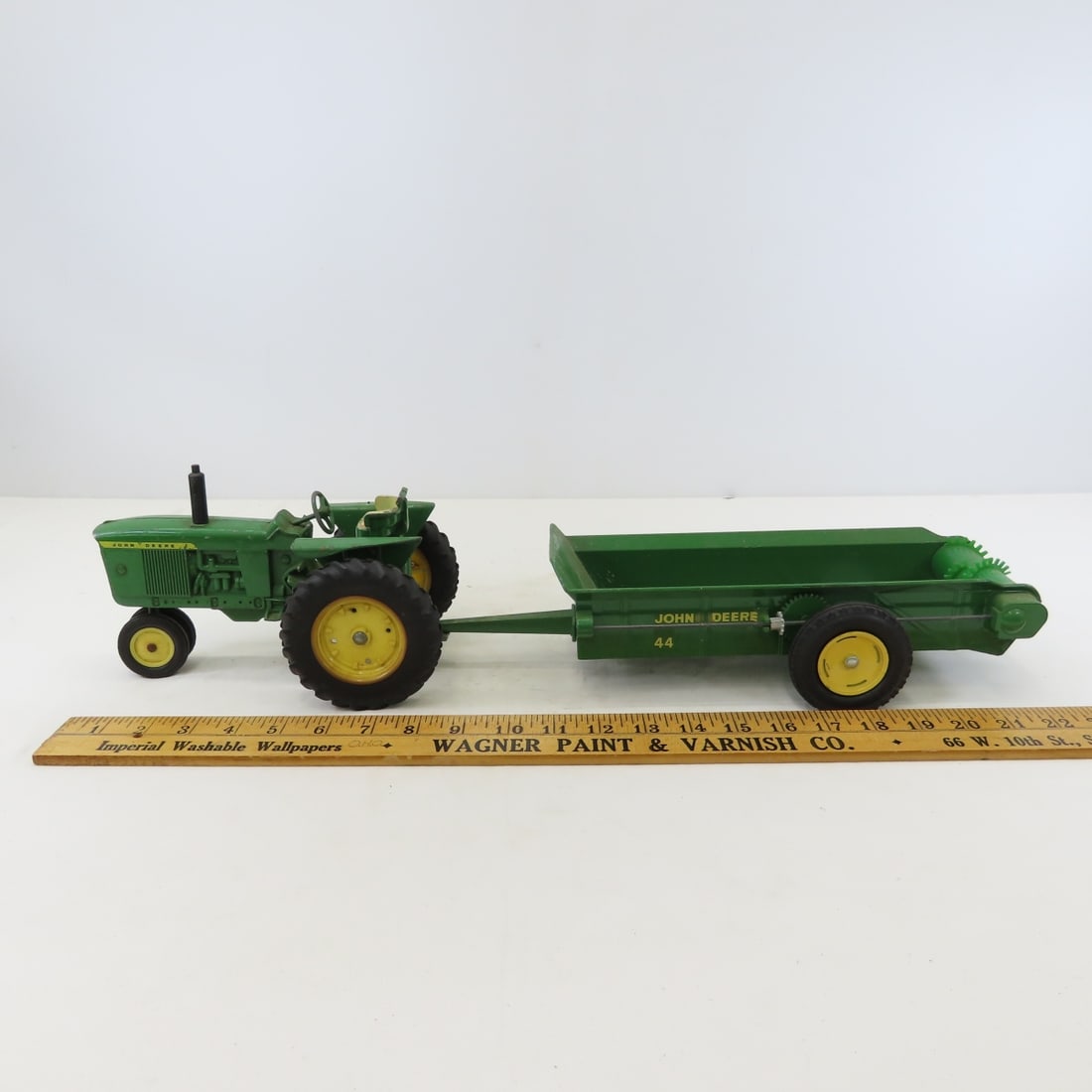 ERTL John Deere Tractor, Hay Baler & 44 Spreader - 3
