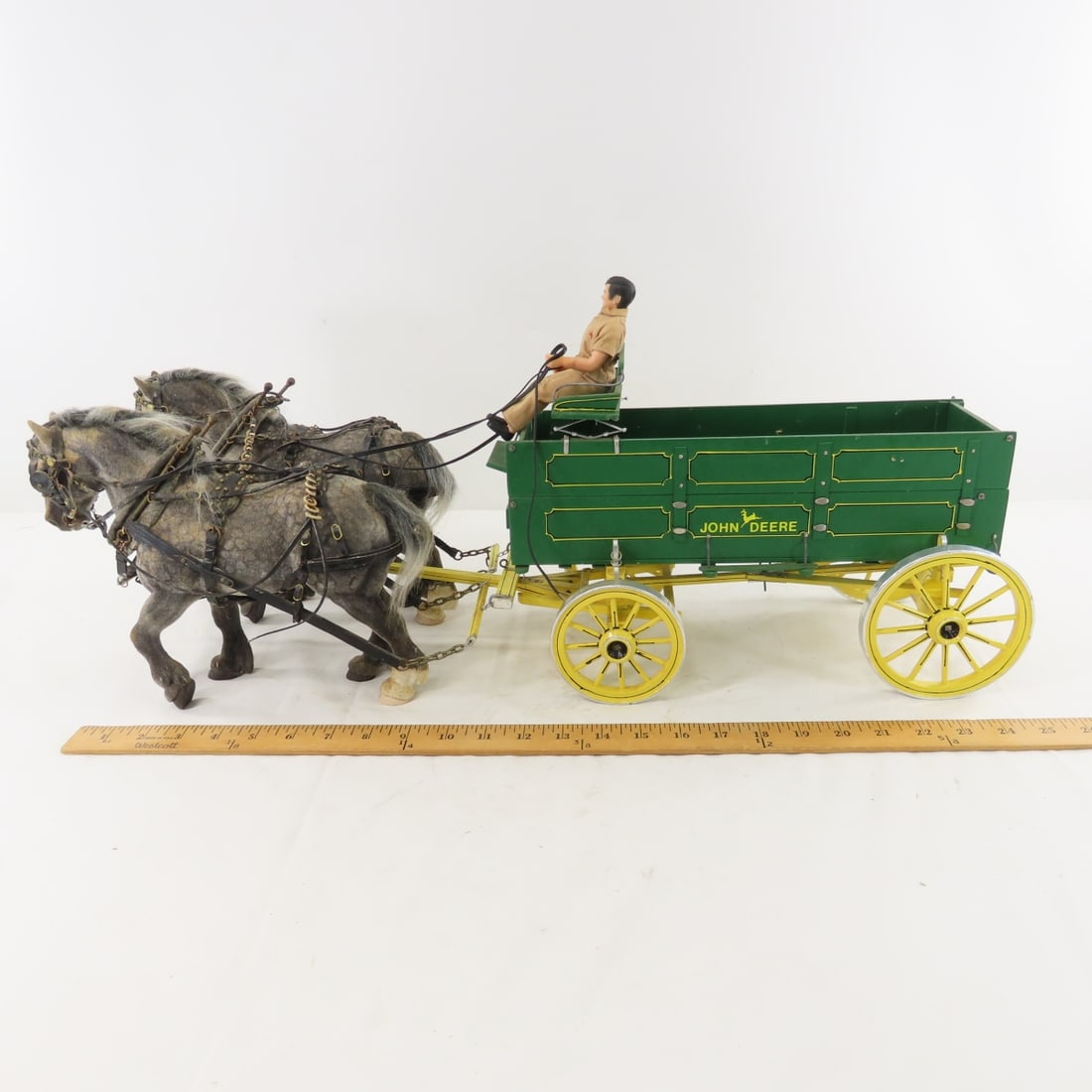 Scratch Built John Deere Wagon with 2 Horse Team - 4
