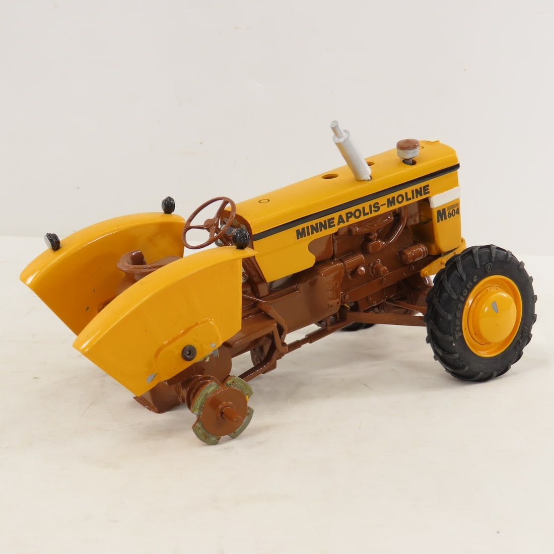 MOHR M-M M6004 Brown Belly Tractor w/ Box- damaged - 5