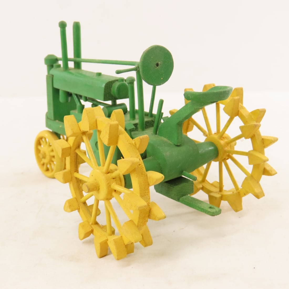 2 Darrel Thompson Wooden John Deere Tractors - 3