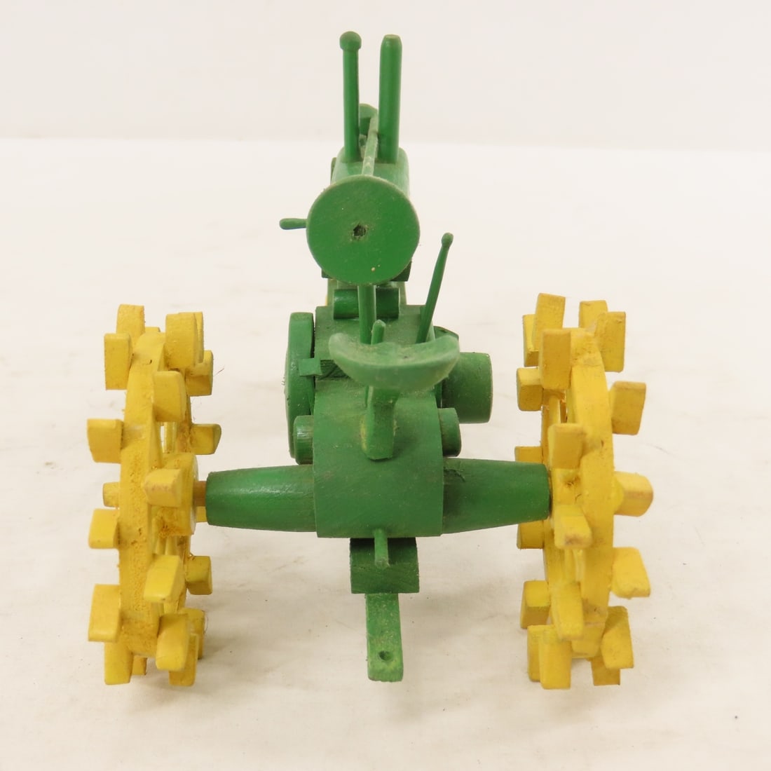 2 Darrel Thompson Wooden John Deere Tractors - 4