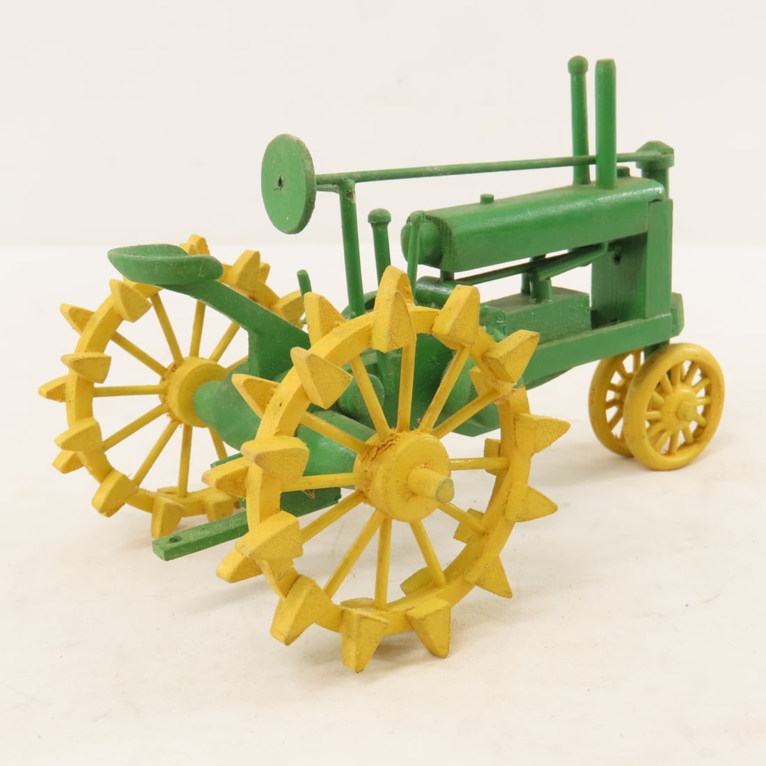 2 Darrel Thompson Wooden John Deere Tractors - 5