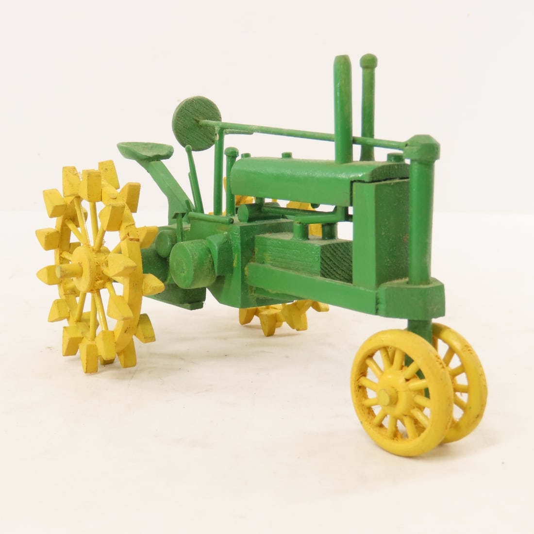 2 Darrel Thompson Wooden John Deere Tractors - 7