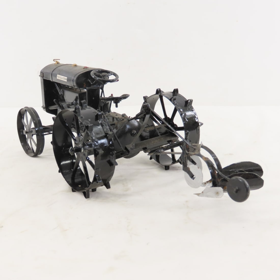 Custom Tinplate Ferguson Tractor w/2 Bottom Plow - 3