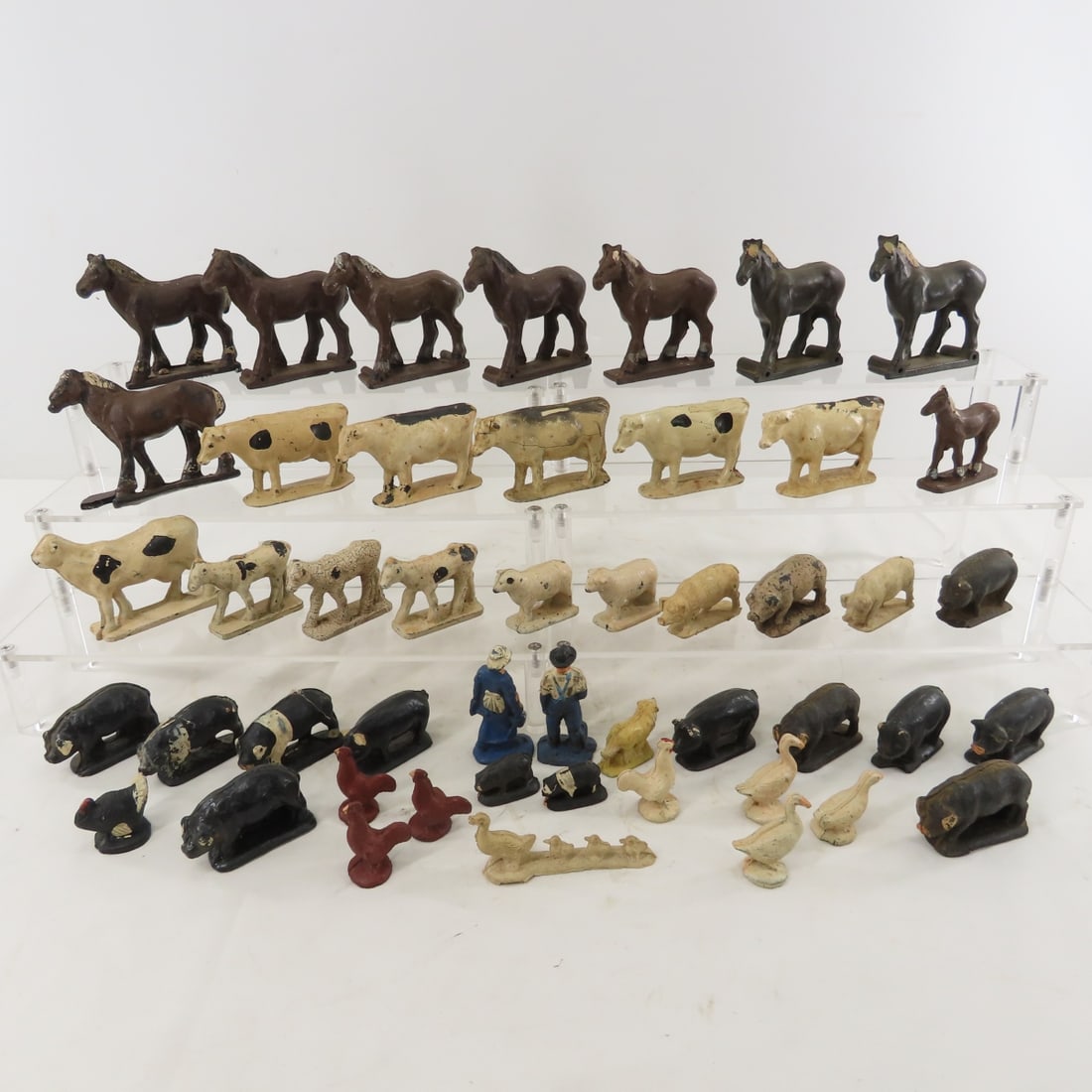 Vintage Auburn Rubber Horses, Cows, Pigs & More - 8