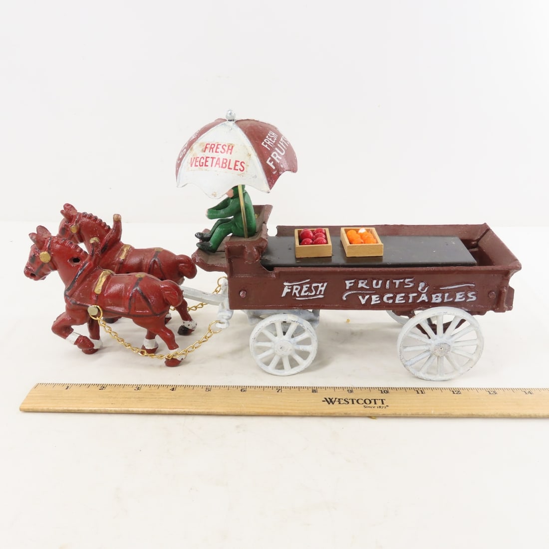 Reproduction Cast Iron Horse Drawn Wagons - 7