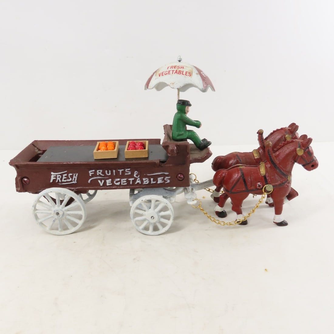 Reproduction Cast Iron Horse Drawn Wagons - 9