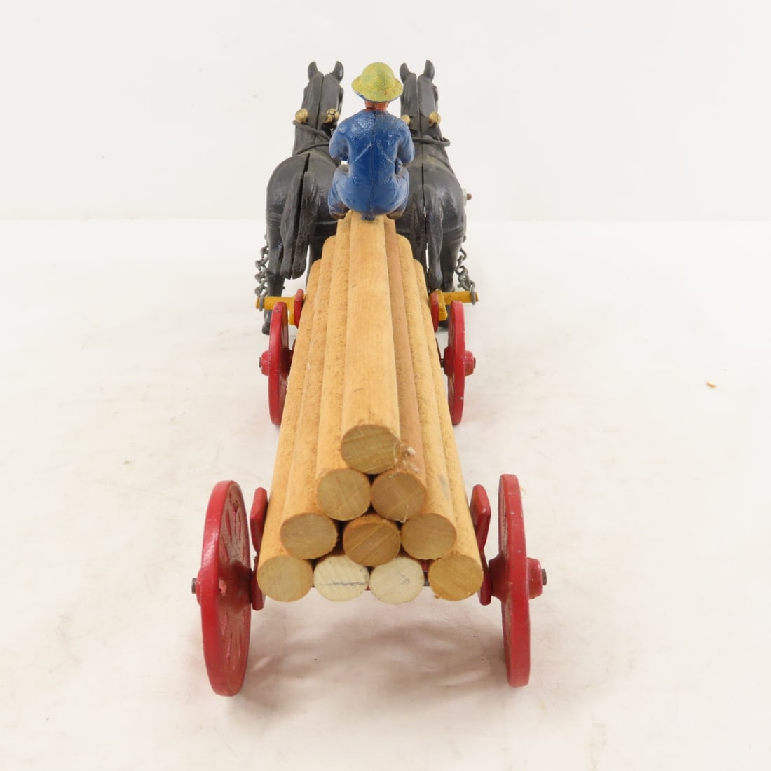 Cast Iron Horse Drawn Log Wagon - 4