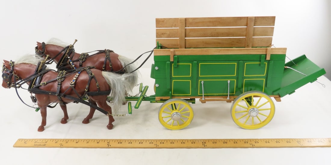 Custom Bundle Wagon with 2 Draft Horse Team - 2