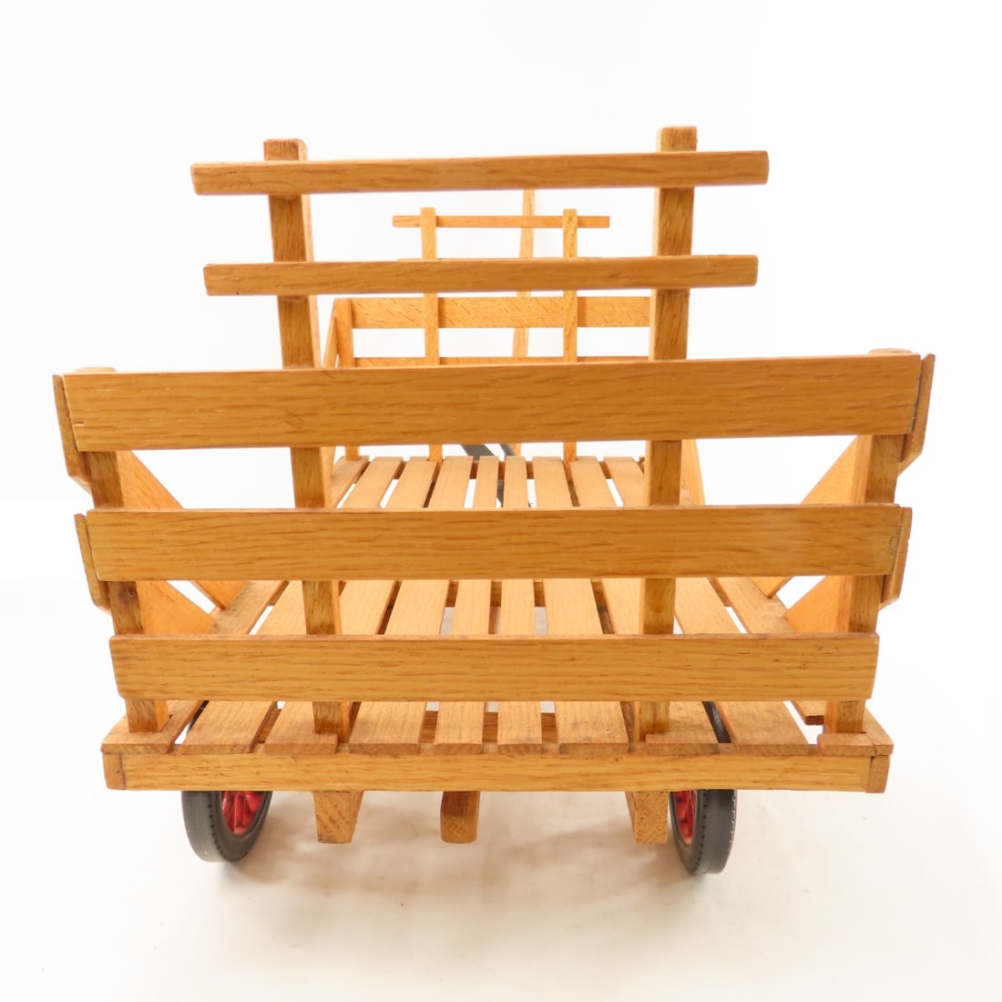 Custom Wood Bundle Wagon with Carved Mule Team - 7