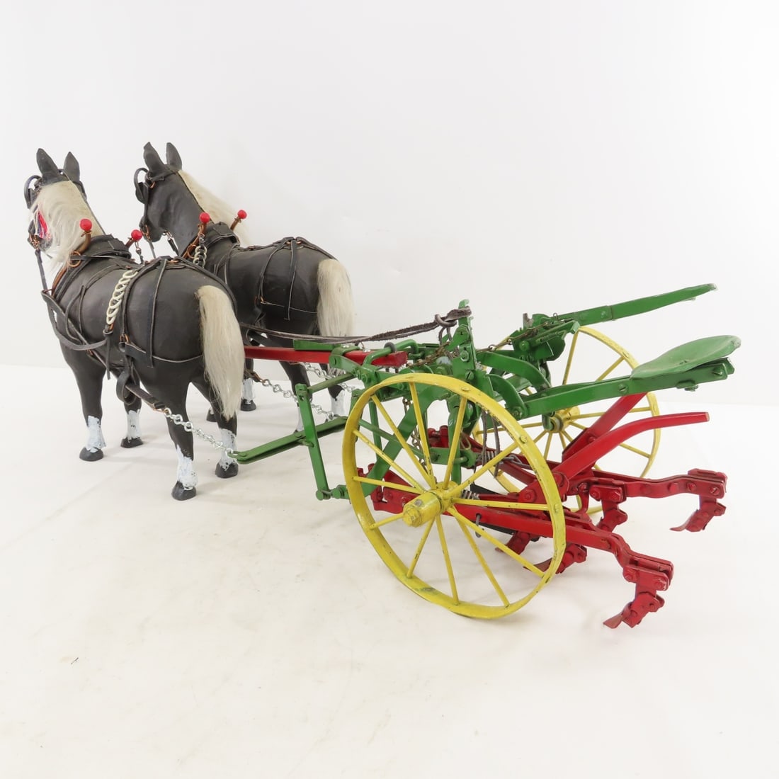 Custom 2 Mule Team Pulling John Deere Sulky Plow - 3