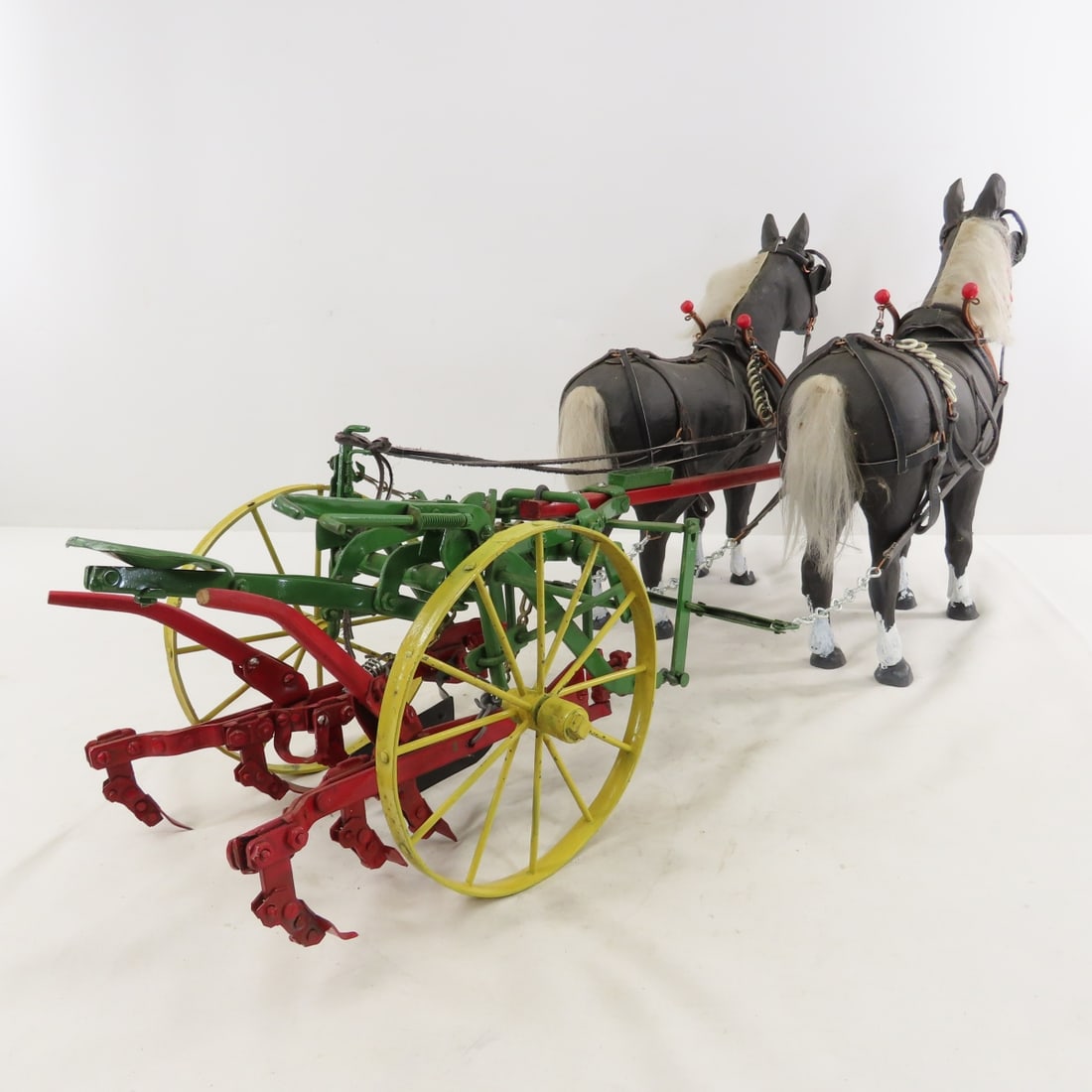 Custom 2 Mule Team Pulling John Deere Sulky Plow - 5