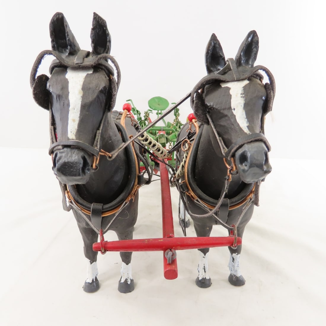 Custom 2 Mule Team Pulling John Deere Sulky Plow - 8