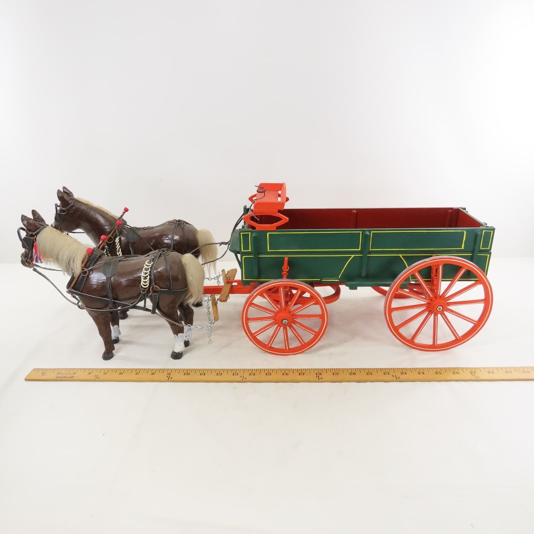 Marvin Kruse Custom Corn Wagon with 2 Mule Team - 2