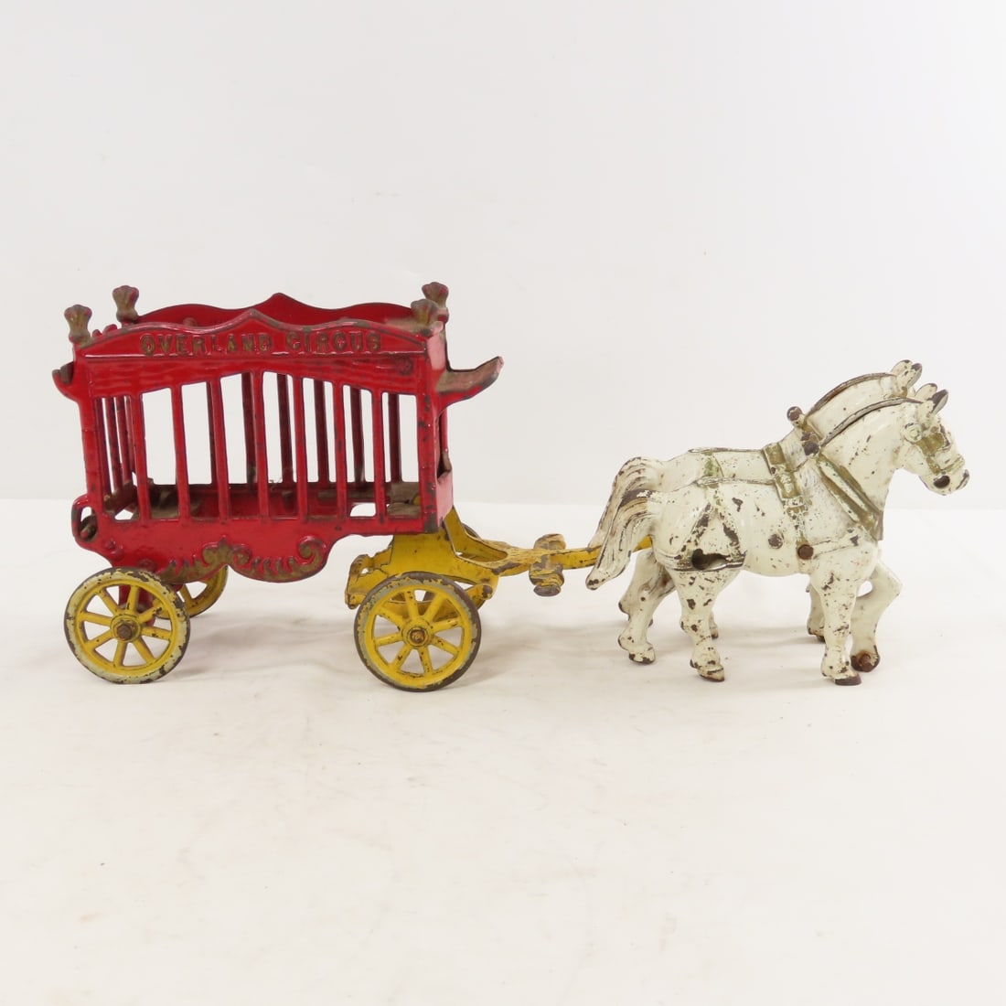 Kenton Cast Iron Overland Circus Wagon w/ 2 Horses - 6