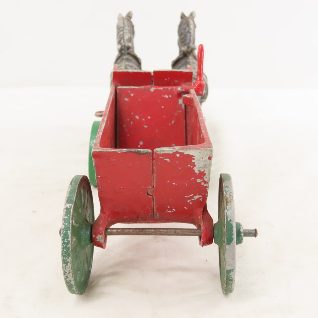 Cast Iron Stanley Dump Wagon with 2 Horse Team - 4