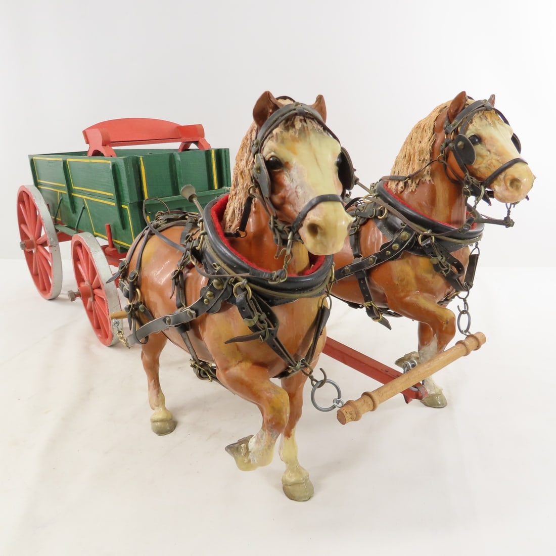 Custom Wood Wagon & Breyer Horse Team - 7