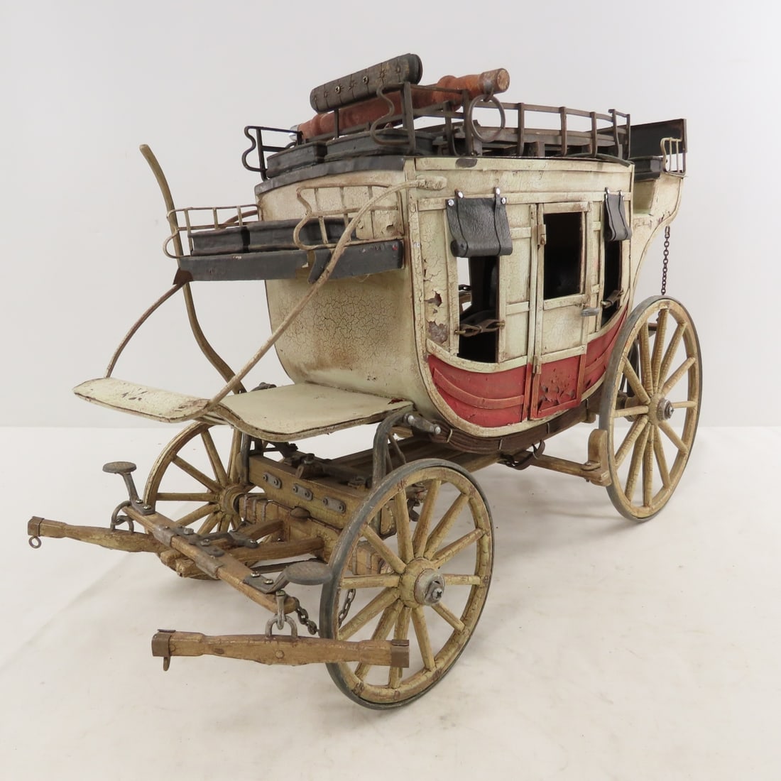 Metal & Wood Stagecoach w/ Hartland Horses Team - 3