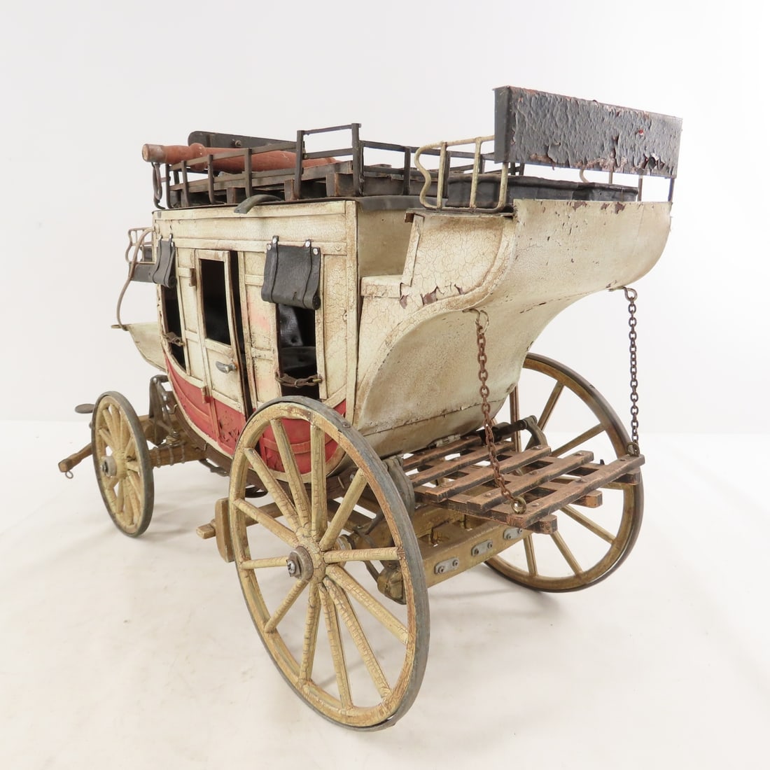 Metal & Wood Stagecoach w/ Hartland Horses Team - 5