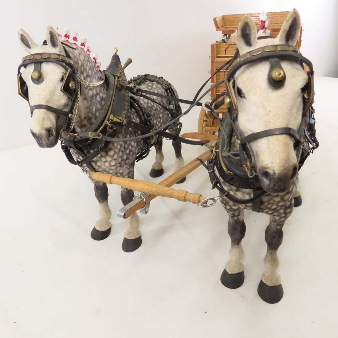 Custom Wood Farm Wagon with Dapple Horse Team - 3