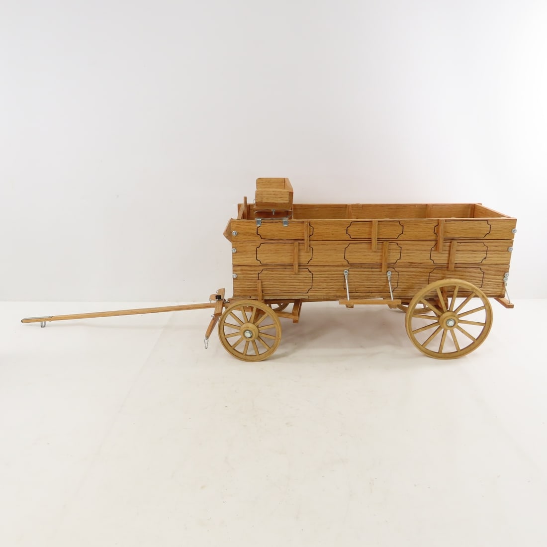 Custom Wood Farm Wagon with Dapple Horse Team - 5