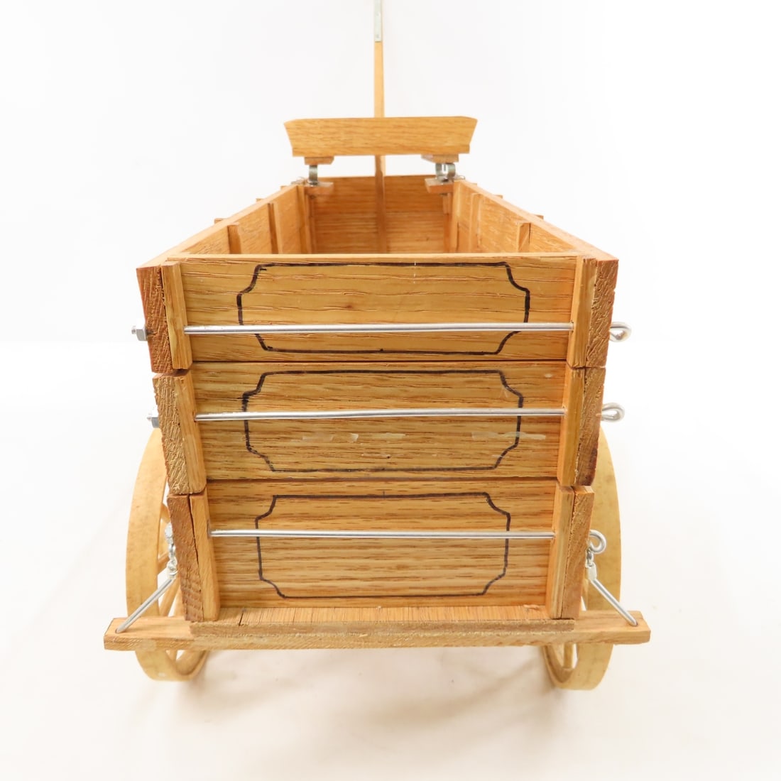 Custom Wood Farm Wagon with Dapple Horse Team - 7