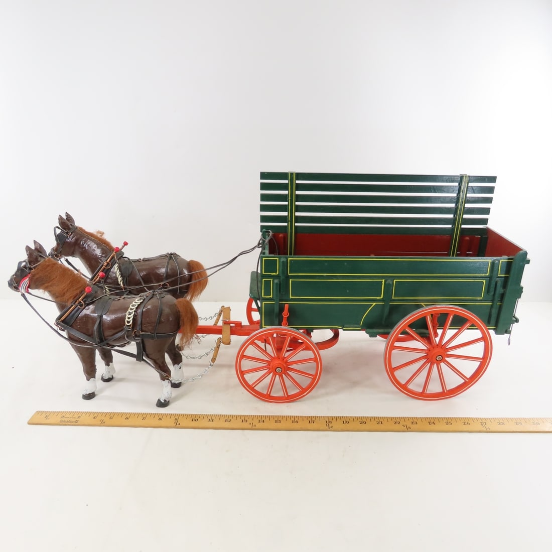 Marvin Kruse Custom Wood Bundle Wagon & Mule Team - 2