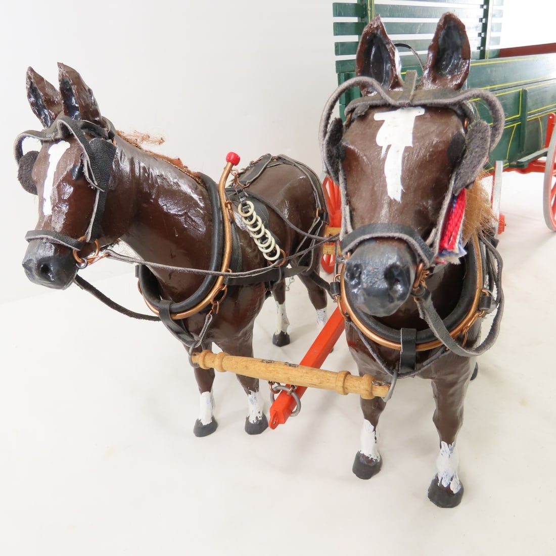 Marvin Kruse Custom Wood Bundle Wagon & Mule Team - 3