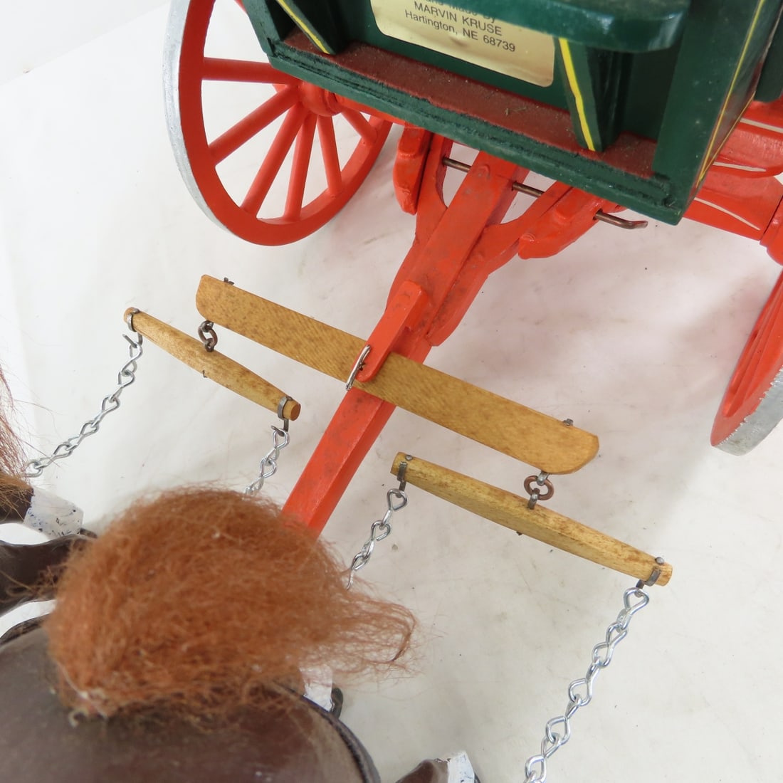 Marvin Kruse Custom Wood Bundle Wagon & Mule Team - 4