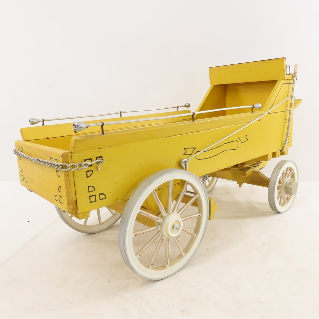 Custom Wood Farm Wagon & Breyer Horse Team - 9