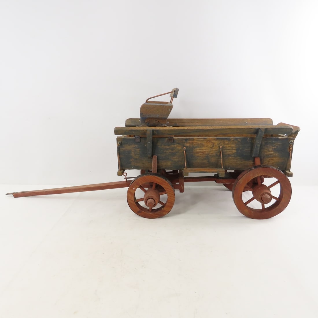 Peter Stone Draft Horse Team w/Custom Wood Wagon - 4