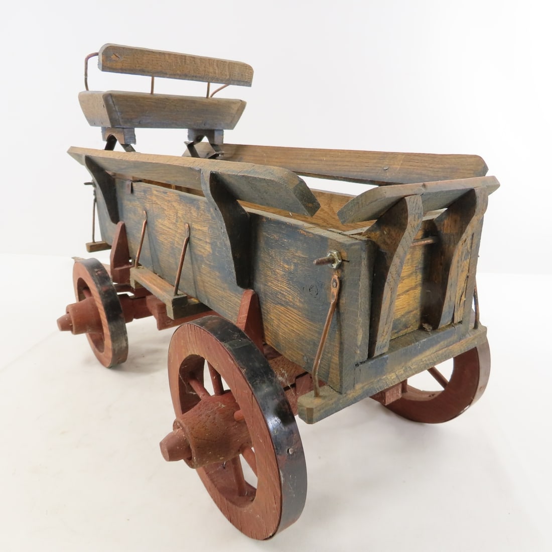 Peter Stone Draft Horse Team w/Custom Wood Wagon - 5